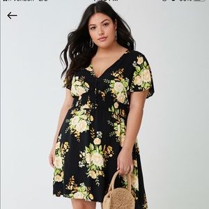 Forever 21 black floral dress!